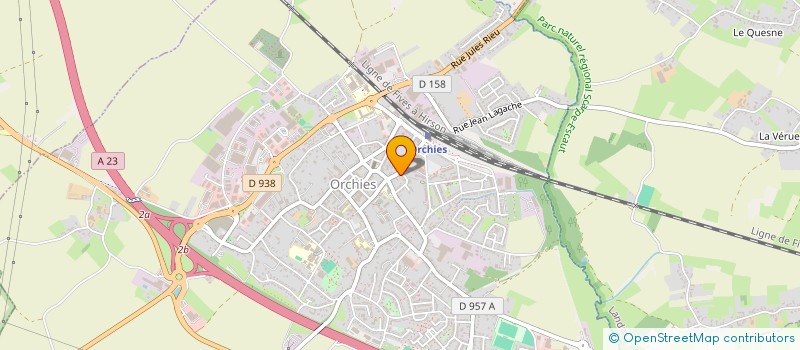 localisation de l'entreprise MADAME SEVERINE BECHOUX  ORCHIES