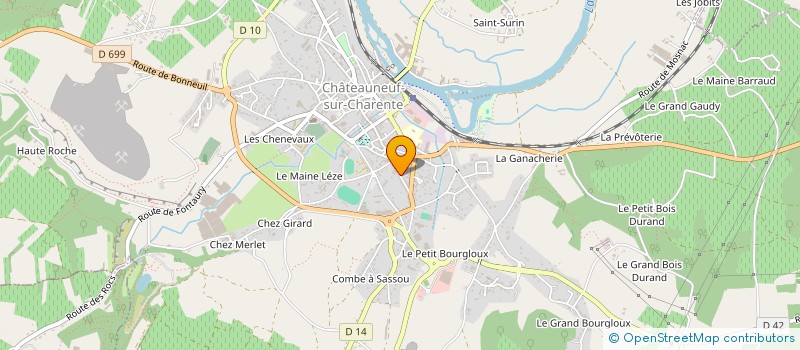 localisation de l'entreprise MADAME SEVERINE BELLEBEAU à CHATEAUNEUF-SUR-CHARENTE
