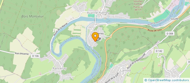 localisation de l'entreprise MADAME SEVERINE BERQUAND  AVANNE-AVENEY