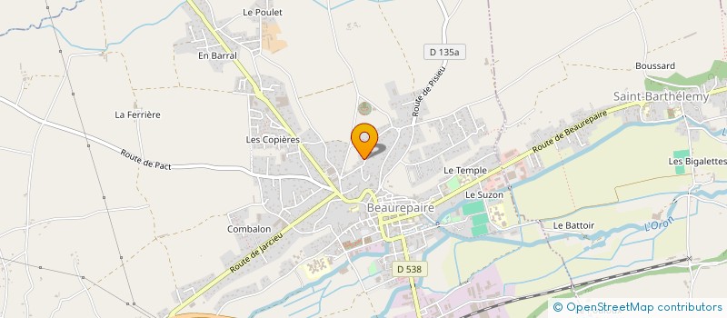localisation de l'entreprise MADAME SEVERINE BERTUZZI à BEAUREPAIRE