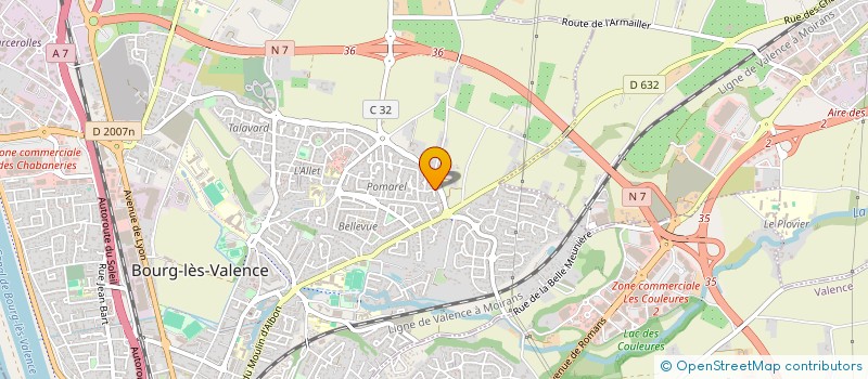 localisation de l'entreprise MADAME SEVERINE BLANC  BOURG-LES-VALENCE