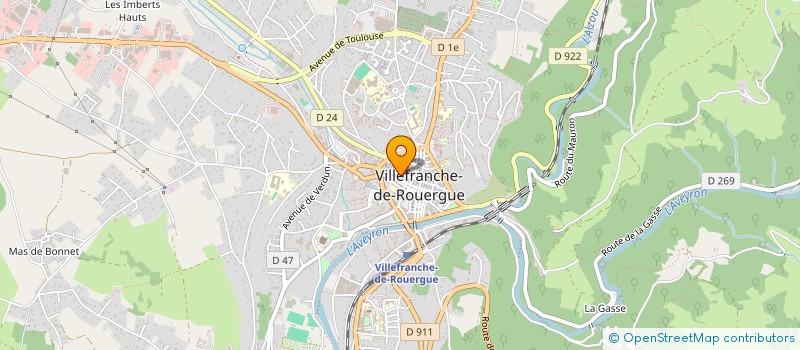 localisation de l'entreprise MADAME SEVERINE BOSC  VILLEFRANCHE-DE-ROUERGUE