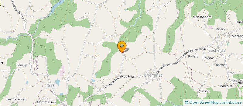 localisation de l'entreprise MADAME SEVERINE BOUCHET  CHEMINAS