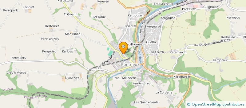 localisation de l'entreprise MADAME SEVERINE BOURDOULOUS  PONTRIEUX