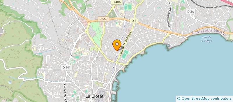 localisation de l'entreprise MADAME SEVERINE BOURGEOIS  LA CIOTAT