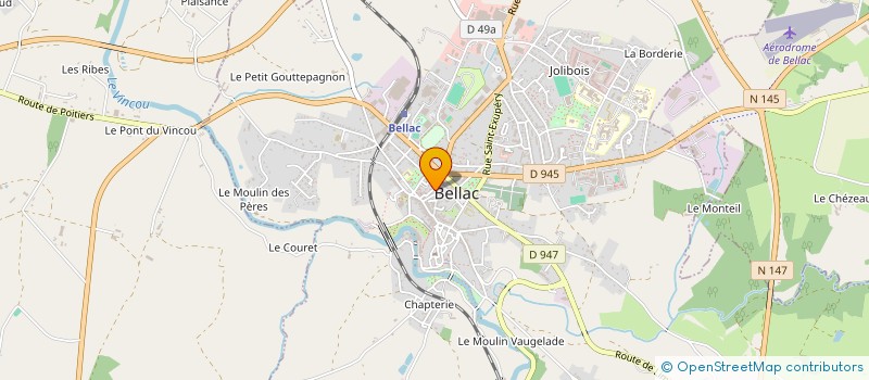 localisation de l'entreprise MADAME SEVERINE CAILLAUD  BELLAC