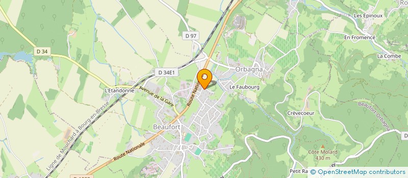 localisation de l'entreprise MADAME SEVERINE CAMUSET  BEAUFORT-ORBAGNA