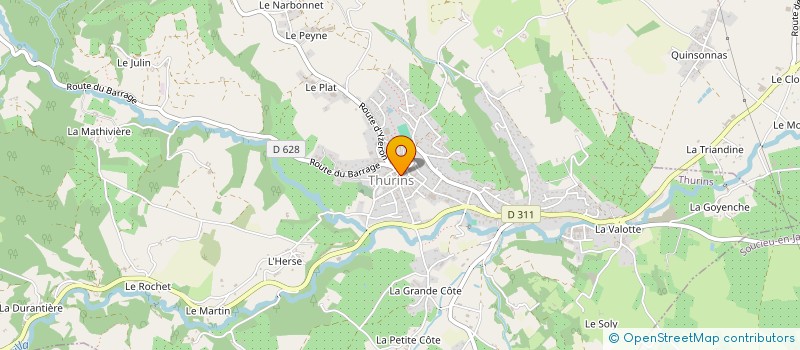 localisation de l'entreprise MADAME SEVERINE CHARREL  THURINS