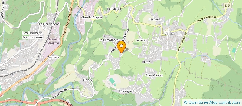 localisation de l'entreprise MADAME SEVERINE DELETRAZ  VILLAZ