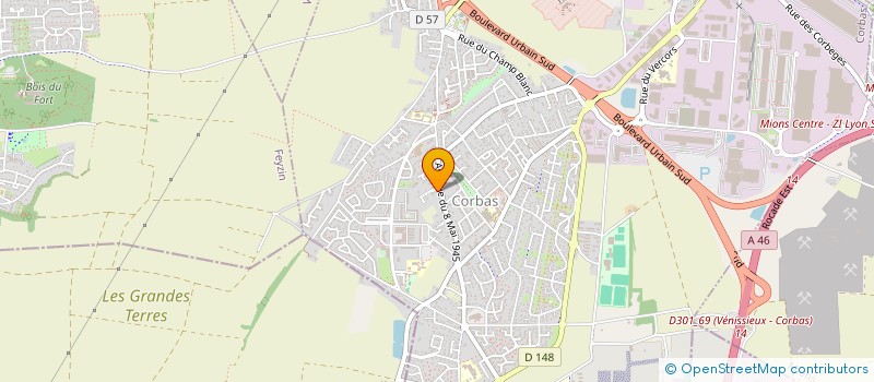 localisation de l'entreprise MADAME SEVERINE DELLI-COLLI  CORBAS