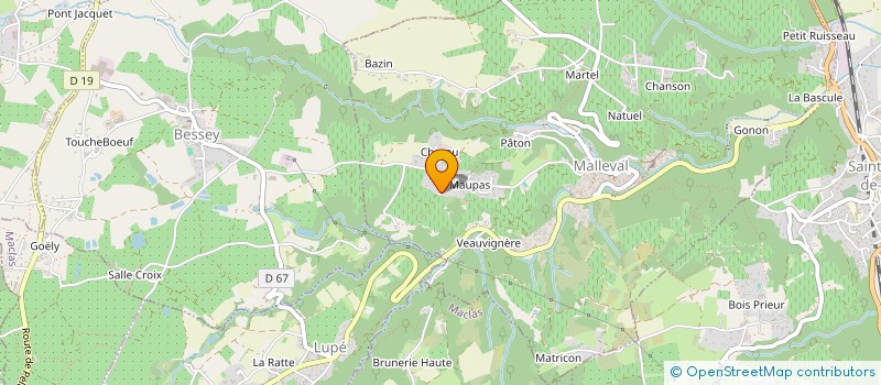 localisation de l'entreprise MADAME SEVERINE DUBOIS  MALLEVAL