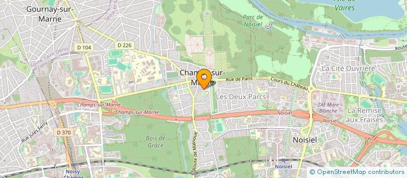 localisation de l'entreprise MADAME SEVERINE ETIENNE  CHAMPS-SUR-MARNE