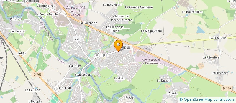 localisation de l'entreprise MADAME SEVERINE FILLAUDEAU  GETIGNE