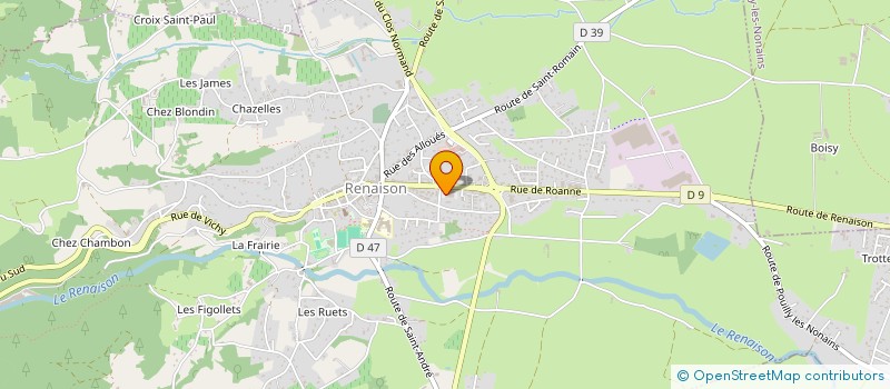 localisation de l'entreprise MADAME SEVERINE FRADIN  RENAISON