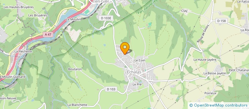 localisation de l'entreprise MADAME SEVERINE FREYCHET  ECHALAS