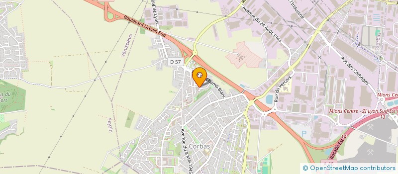 localisation de l'entreprise MADAME SEVERINE GOUJAT à CORBAS