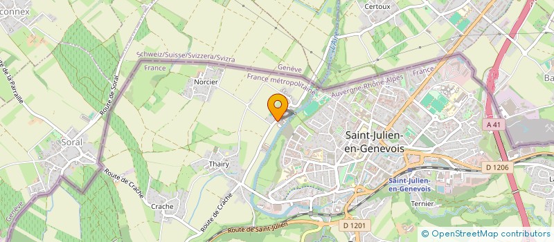 localisation de l'entreprise MADAME SEVERINE GUILLAND à SAINT-JULIEN-EN-GENEVOIS