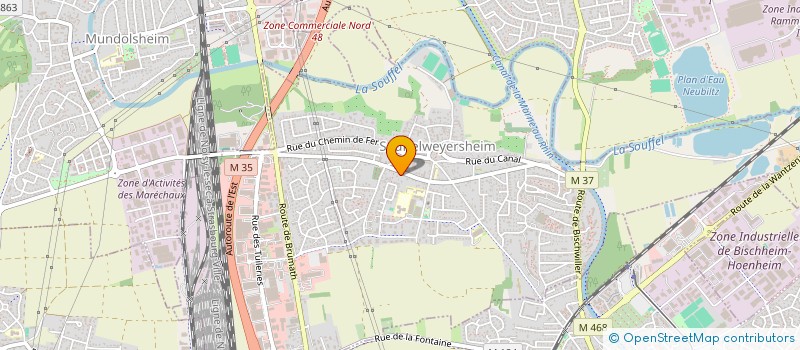 localisation de l'entreprise MADAME SEVERINE GUYON  SOUFFELWEYERSHEIM