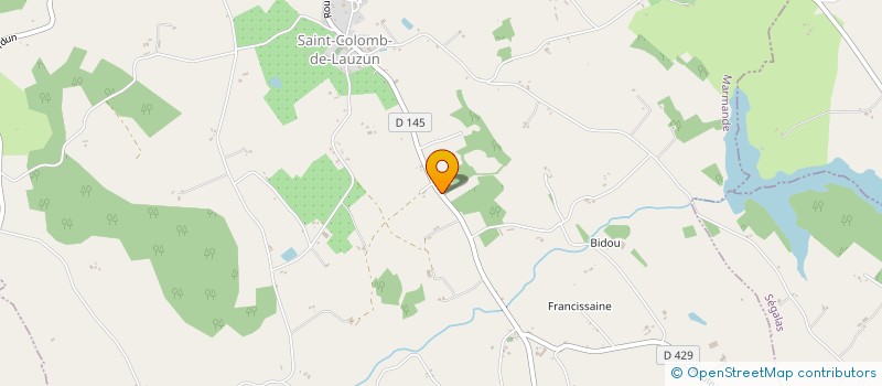 localisation de l'entreprise MADAME SEVERINE GUYOT  SAINT-COLOMB-DE-LAUZUN