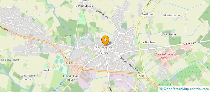 localisation de l'entreprise MADAME SEVERINE HAMELIN  BEAUFORT-EN-ANJOU