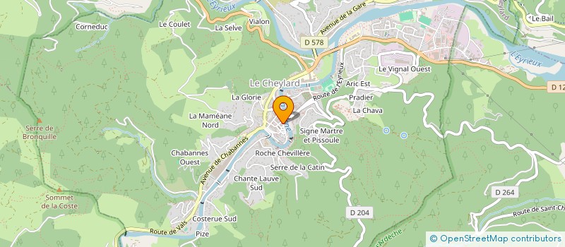 localisation de l'entreprise MADAME SEVERINE HILARICUS  LE CHEYLARD