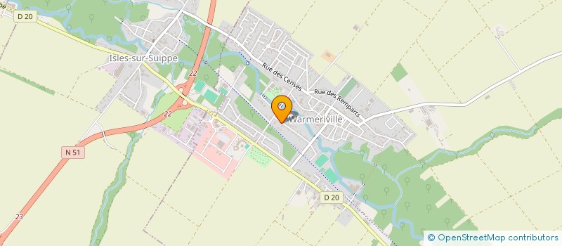 localisation de l'entreprise MADAME SEVERINE HODE  WARMERIVILLE