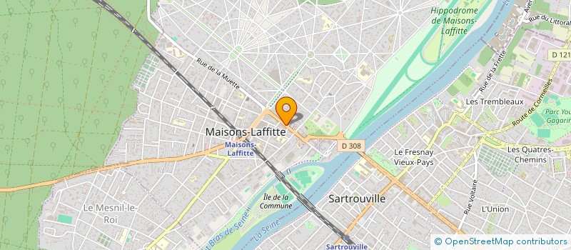 localisation de l'entreprise MADAME SEVERINE HURTEL  MAISONS-LAFFITTE