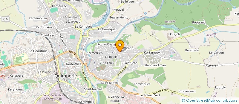 localisation de l'entreprise MADAME SEVERINE LACROIX  QUIMPERLE