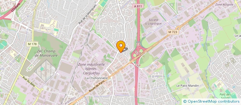 localisation de l'entreprise MADAME SEVERINE LEBRUN à CARQUEFOU