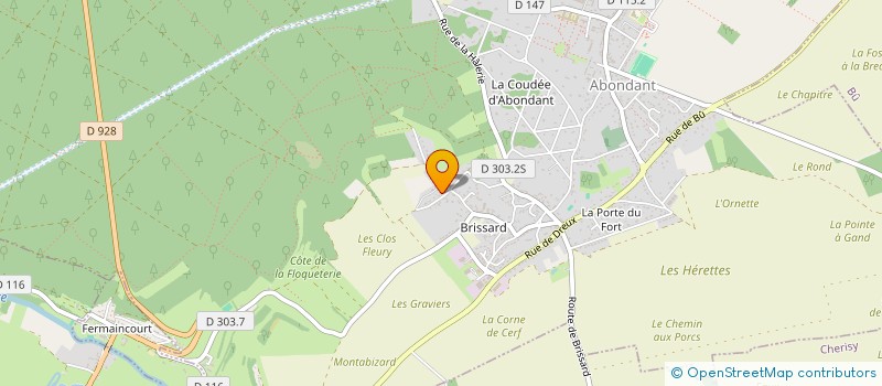 localisation de l'entreprise MADAME SEVERINE LECARPENTIER à ABONDANT