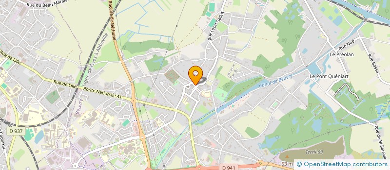 localisation de l'entreprise MADAME SEVERINE LEROY  BEUVRY