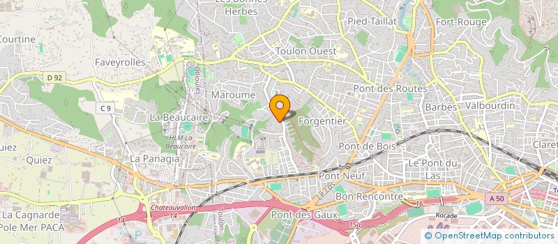 localisation de l'entreprise MADAME SEVERINE LORENTZ  TOULON