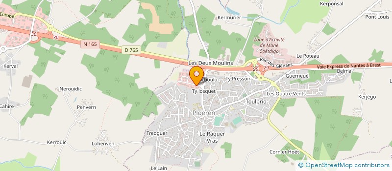 localisation de l'entreprise MADAME SEVERINE MAHE  PLOEREN