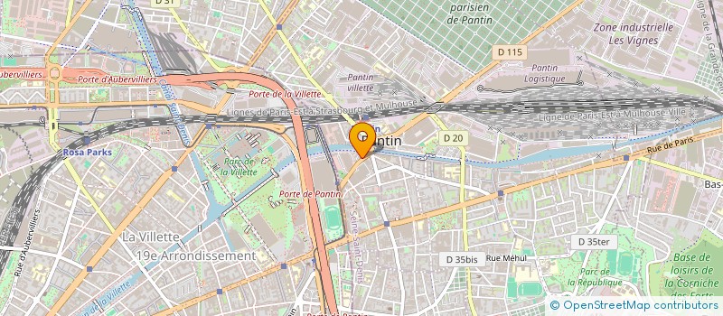 localisation de l'entreprise MADAME SEVERINE MENOU-COUTIN  PANTIN