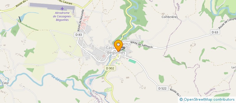 localisation de l'entreprise MADAME SEVERINE MOREAU  CASSAGNES-BEGONHES