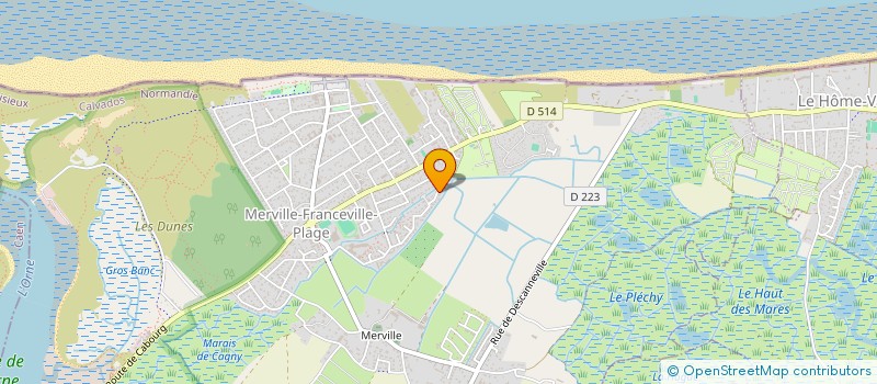 localisation de l'entreprise MADAME SEVERINE POUCHARD  MERVILLE-FRANCEVILLE-PLAGE