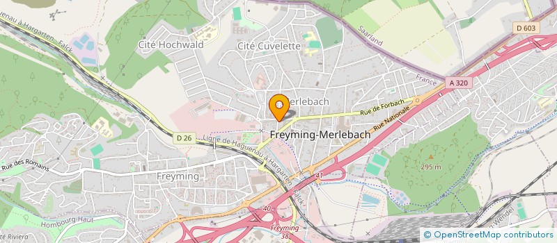 localisation de l'entreprise MADAME SEVERINE ROOS à FREYMING-MERLEBACH