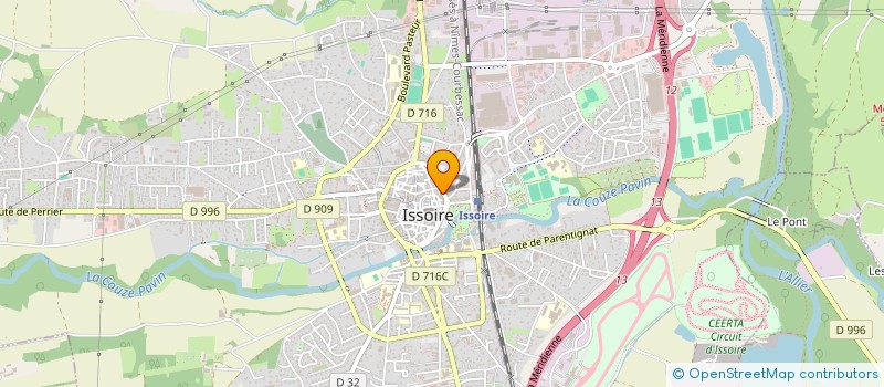 localisation de l'entreprise MADAME SEVERINE ROUSSEL  ISSOIRE