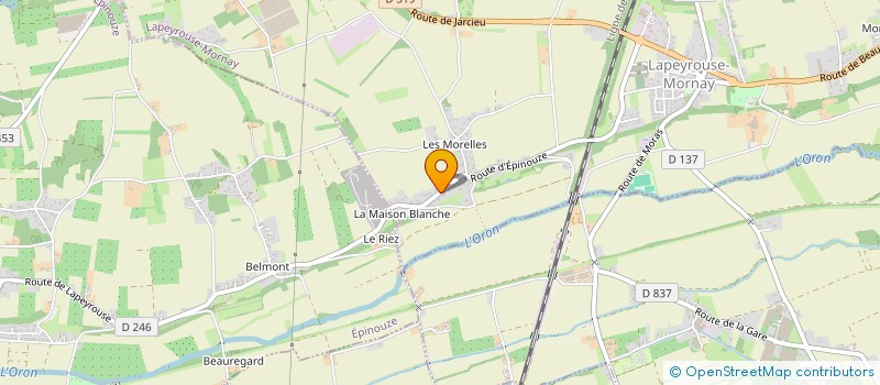 localisation de l'entreprise MADAME SEVERINE ROZIER  LAPEYROUSE-MORNAY