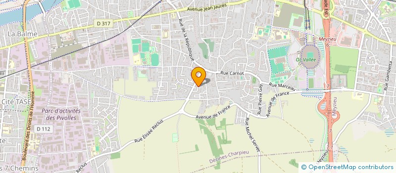 localisation de l'entreprise MADAME SEVERINE SALERNO  DECINES-CHARPIEU