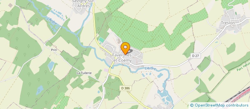 localisation de l'entreprise MADAME SEVERINE THOMAS  FAVEROLLES-ET-COEMY
