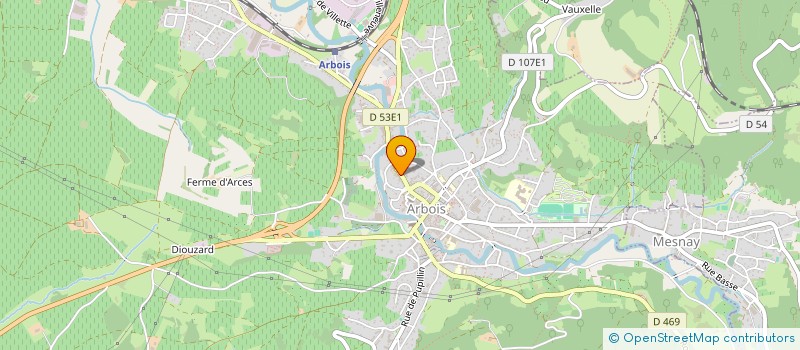 localisation de l'entreprise MADAME SEVERINE VERNIER à ARBOIS