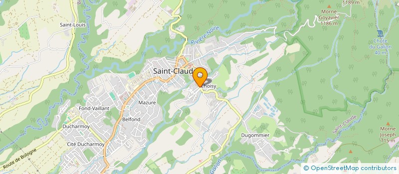 localisation de l'entreprise MADAME SEVRINE LYSIMAQUE à SAINT-CLAUDE