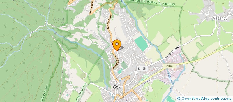 localisation de l'entreprise MADAME SHANIA MAEVA DABIN  GEX