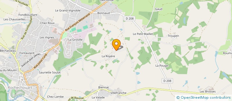 localisation de l'entreprise MADAME SHARON COURAGE  ROCHECHOUART