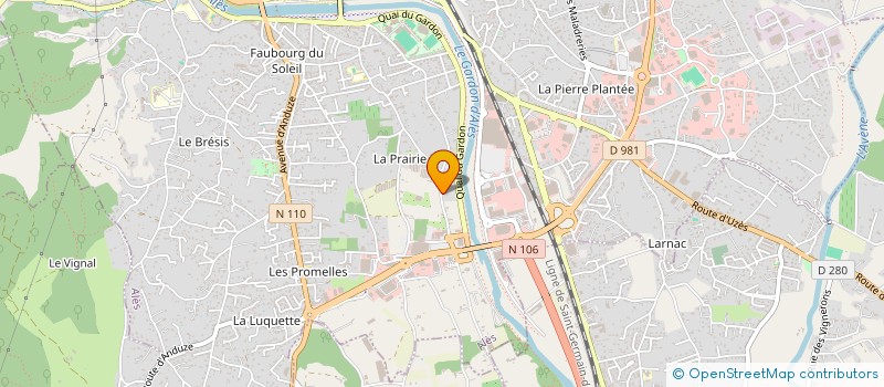 localisation de l'entreprise MADAME SHARON MONTELON à ALES