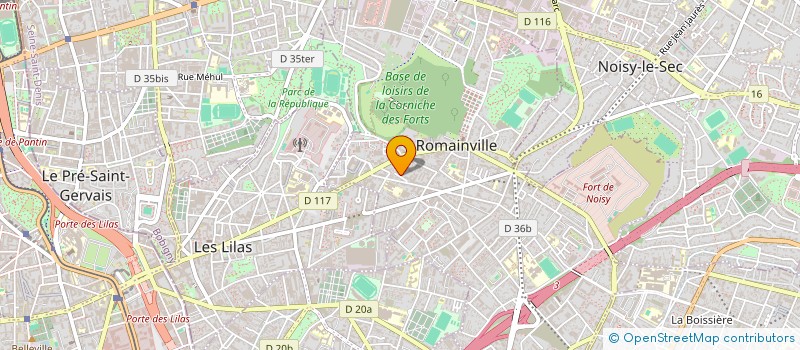 localisation de l'entreprise MADAME SHARON MOYAL  ROMAINVILLE