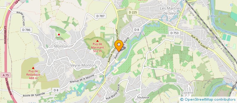 localisation de l'entreprise MADAME SHELLY RIBEYRE  VEYRE-MONTON