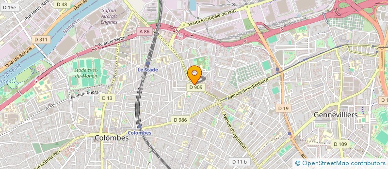 localisation de l'entreprise MADAME SHEVA YAKIM GUEBRE  COLOMBES