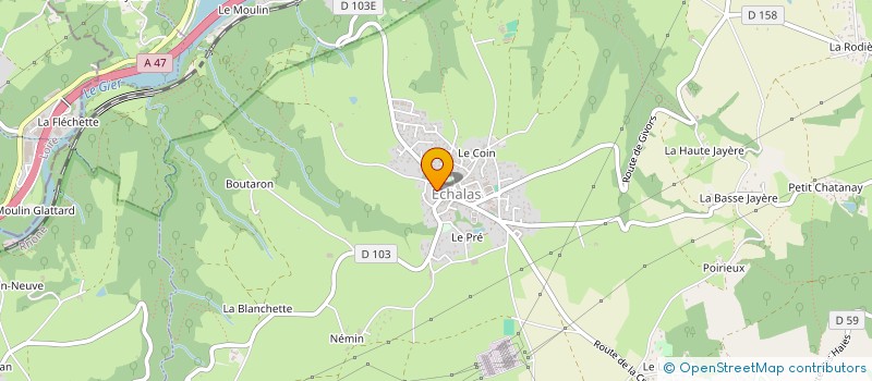 localisation de l'entreprise MADAME SHIRLEY BESSON  ECHALAS